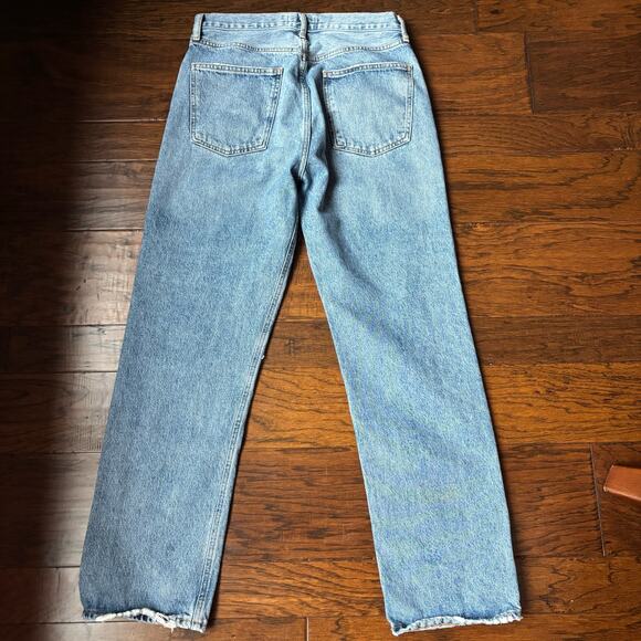Agolde 90’s Pinch Waist High Rise Straight Jeans Navigate Sz 28 - Picture 10 of 12